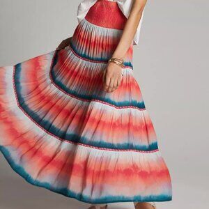 Anthropologie Ronnie Tie-Dye Maxi Skirt Size L NWT